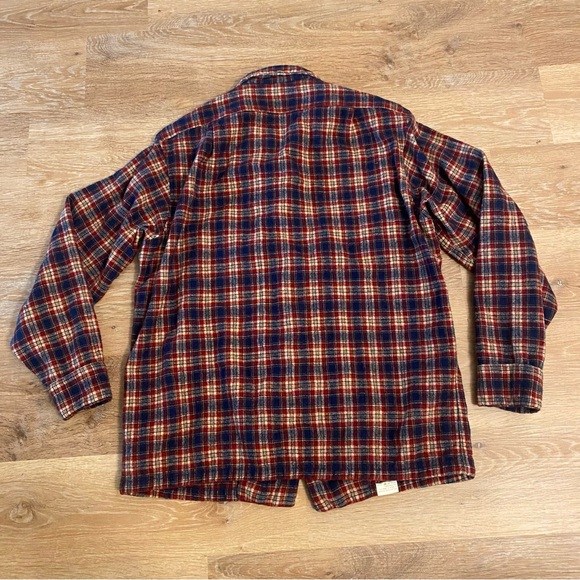 Vintage 60s Pendleton Woolen Mills Wool Flannel Large | Cabincore Lumberjack - Picture 2 of 7